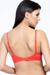 Envie Double layered Non-Wired Medium Coverage Bra - Coral Red — thumbnail 2