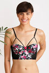 Enamor Medium Padded Cage Back Bra- Black — thumbnail 4