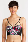 Enamor Medium Padded Cage Back Bra- Black — thumbnail 5