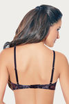 Enamor Padded Wired T-Shirt Bra - Black N Print — thumbnail 3
