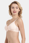 Enamor Single Layered Wirefree Super Soft No Sag Bra - Peach — thumbnail 2
