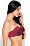 Enamor Medium Padded Underwired Bra- Maroon — thumbnail 3