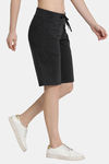 Enamor Relaxed Fit Cotton Sleep Shorts - Grey — thumbnail 3