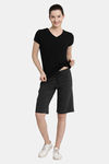 Enamor Relaxed Fit Cotton Sleep Shorts - Grey — thumbnail 6