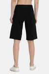 Enamor Relaxed Fit Cotton Sleep Shorts - Black — thumbnail 4