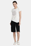 Enamor Relaxed Fit Cotton Sleep Shorts - Black — thumbnail 5