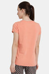 Enamor  Relaxed Fit Cotton Sleep Top - Coral — thumbnail 4