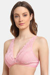 Erotissch Lightly Lined Non Wired Medium Coverage Bralette - Pink — thumbnail 4