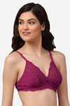 Erotissch Lightly Lined Non Wired Medium Coverage Bralette - Purple — thumbnail 3