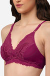 Erotissch Lightly Lined Non Wired Medium Coverage Bralette - Purple — thumbnail 4