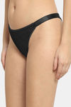 Erotissch Low Rise Half Coverage Thong - Black — thumbnail 3