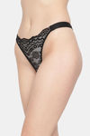Erotissch Low Rise Half Coverage Thong - Black — thumbnail 3