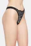 Erotissch Low Rise Half Coverage Thong - Black — thumbnail 4