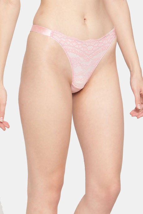 Erotissch Low Rise Half Coverage Thong - Pink — image 3