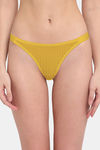 Erotissch Low Rise Half Coverage Thong - Mustard — thumbnail 1