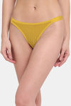 Erotissch Low Rise Half Coverage Thong - Mustard — thumbnail 2