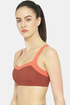 Erotissch Seamless Padded Sports Bra - Orange — thumbnail 3
