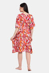 Erotissch Knee Length Kaftan Nightdress - Pink — thumbnail 2