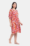 Erotissch Knee Length Kaftan Nightdress - Pink — thumbnail 3