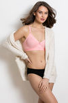 Rosaline Everyday Double Layered Non Wired 3/4th Coverage Bra - Quartz Pink — thumbnail 4