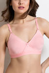 Rosaline Everyday Double Layered Non Wired 3/4th Coverage Bra - Quartz Pink — thumbnail 5