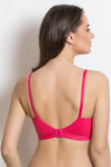 Rosaline Everyday Double Layered Non Wired 3/4th Coverage Bra - Raspberry — thumbnail 3