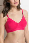 Rosaline Everyday Double Layered Non Wired 3/4th Coverage Bra - Raspberry — thumbnail 5