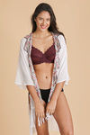 Enamor Non Padded Underwired Ultimate Support Bra- Purple — thumbnail 4