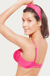 Enamor Lacy Allure Double Layered Wirefree High Coverage Bra - Magenta — thumbnail 2