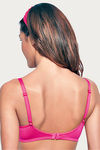 Enamor Lacy Allure Double Layered Wirefree High Coverage Bra - Magenta — thumbnail 3