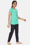 Charak Cotton Pyjama Set - Green — thumbnail 4