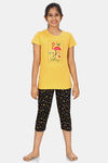 Charak Cotton Pyjama Set - Yellow — thumbnail 1