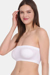 Amour Secret Single Layered Non Wired 3/4th Coverage Tube Bra - White — thumbnail 3