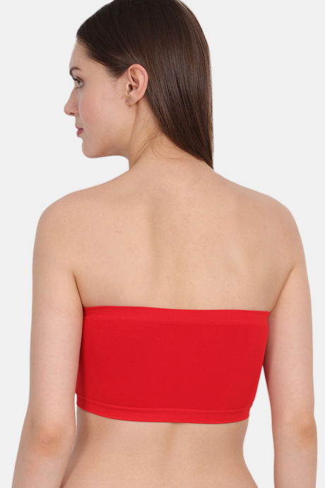 Amour Secret Padded Non Wired 3/4th Coverage Tube Bra - Red — image 2