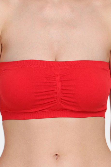 Amour Secret Padded Non Wired 3/4th Coverage Tube Bra - Red — image 4