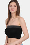 Amour Secret Single Layered Non Wired 3/4th Coverage Tube Bra - Black — thumbnail 3