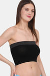 Amour Secret Single Layered Non Wired 3/4th Coverage Tube Bra - Black — thumbnail 5