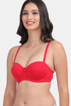 Amour Secret Padded Wired Demi Coverage Push Up Bra - Red — thumbnail 3