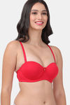 Amour Secret Padded Wired Demi Coverage Push Up Bra - Red — thumbnail 5