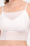 Amour Secret Padded Non-Wired High Coverage Bralette - White — thumbnail 4