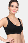 Amour Secret Single Layered Non-Wired 3/4Th Coverage Cami Bra - Black — thumbnail 5
