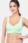 Amour Secret Single Layered Non-Wired 3/4Th Coverage Cami Bra - Green — thumbnail 3
