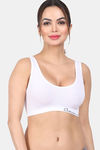 Amour Secret Single Layered Non-Wired 3/4Th Coverage Cami Bra - White — thumbnail 1