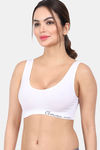 Amour Secret Single Layered Non-Wired 3/4Th Coverage Cami Bra - White — thumbnail 3