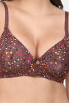 Amour Secret Padded Non-Wired 3/4Th Coverage T-Shirt Bra - Brown — thumbnail 4