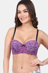 Amour Secret Padded Wired Demi Coverage T-Shirt Bra - Purple — thumbnail 3
