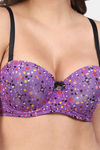Amour Secret Padded Wired Demi Coverage T-Shirt Bra - Purple — thumbnail 4