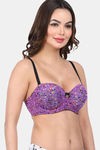 Amour Secret Padded Wired Demi Coverage T-Shirt Bra - Purple — thumbnail 5