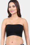 Amour Secret Single Layered Non-Wired 3/4Th Coverage Tube Bra - Black — thumbnail 3