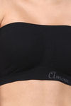 Amour Secret Single Layered Non-Wired 3/4Th Coverage Tube Bra - Black — thumbnail 4